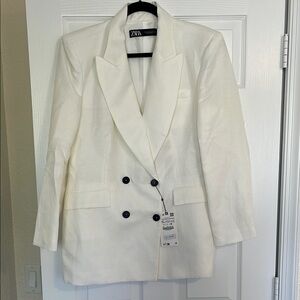 Zara XL White Blazer